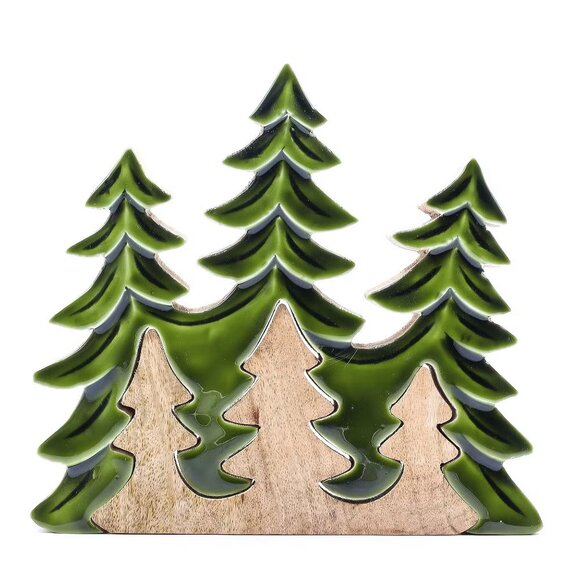 Lost in the Forrest - Three Trees 3D Wooden Decoration - 20x23cm - Picture 1 of 2